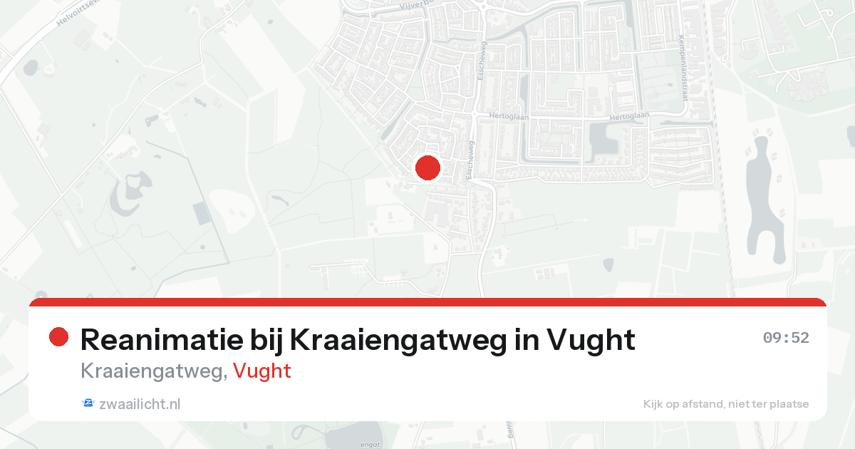 Reanimatie bij Kraaiengatweg in Vught — 9 mrt 2026