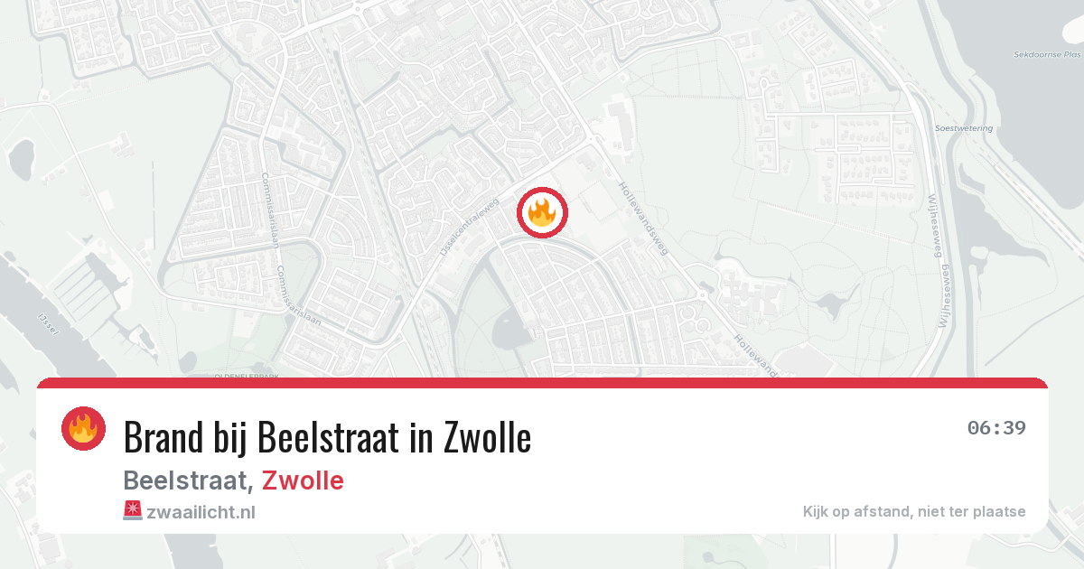 Brand bij Beelstraat in Zwolle — 16 mei 2026