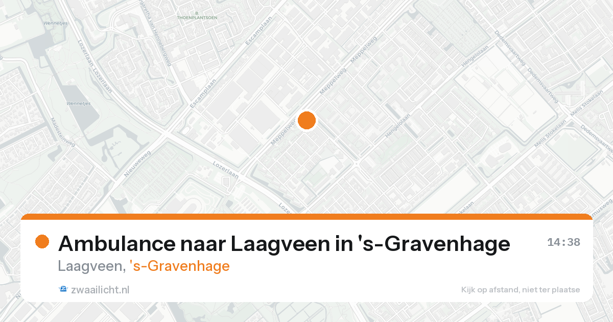 Ambulance naar Laagveen in 's-Gravenhage — 22 aug 2026