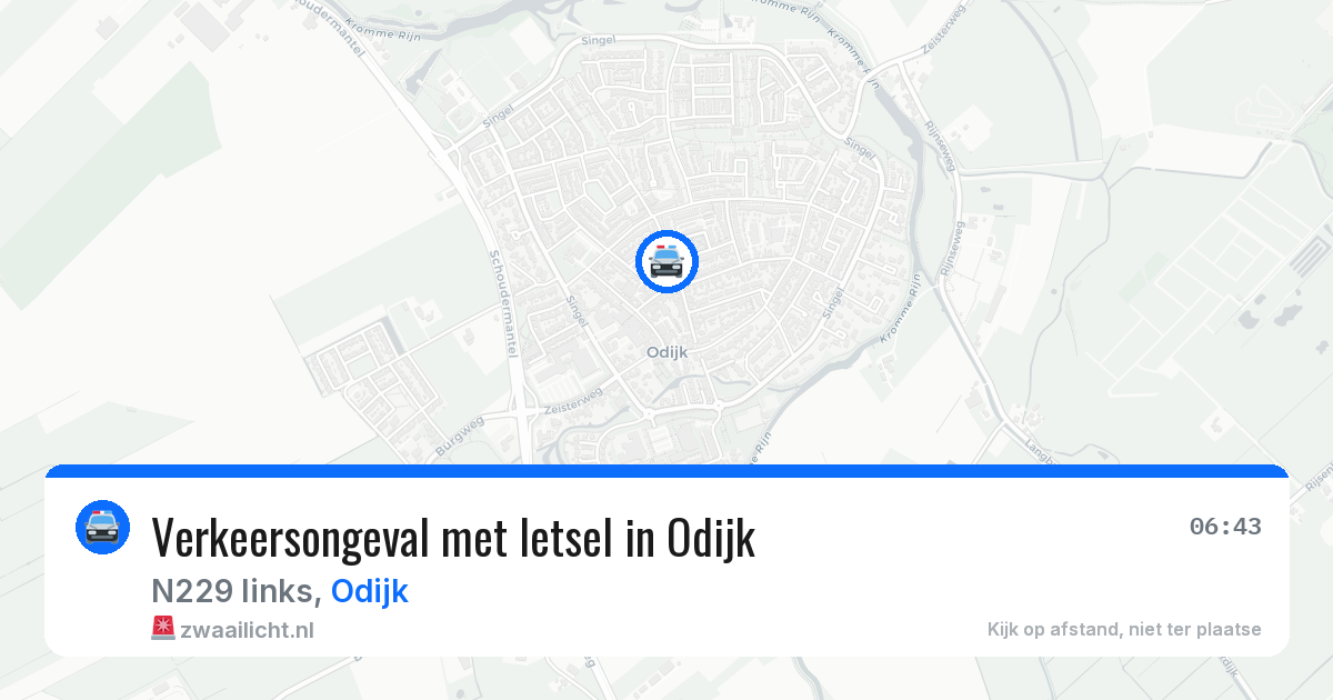 Verkeersongeval met letsel in Odijk — 21 apr 2026
