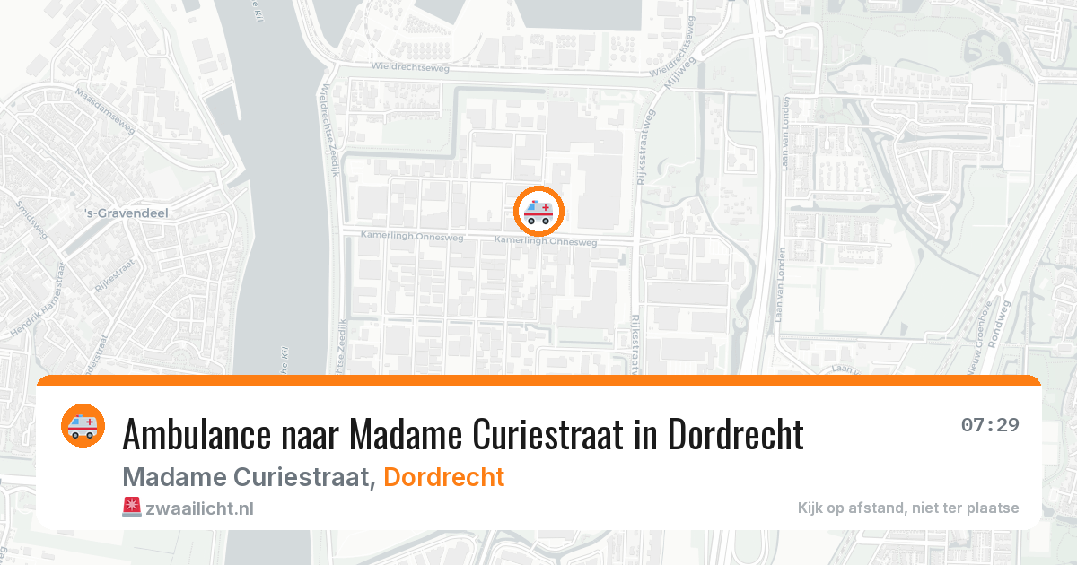 Ambulance naar Madame Curiestraat in Dordrecht — 18 jun 2026