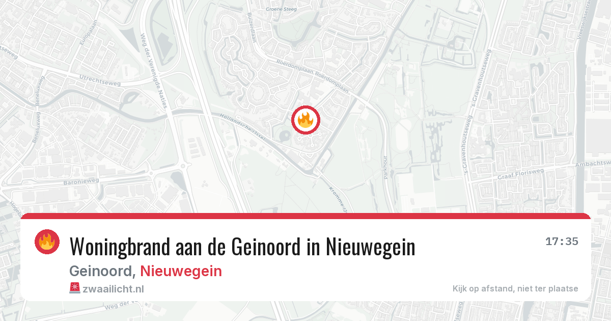 Woningbrand aan de Geinoord in Nieuwegein — 11 jun 2026