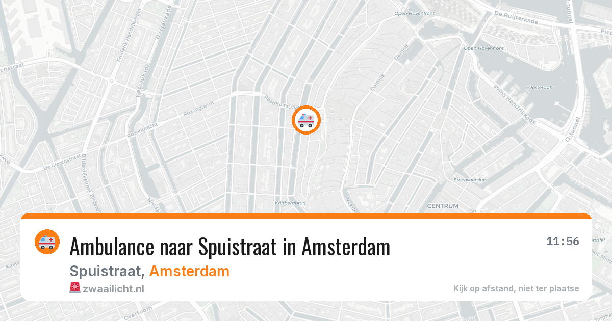 Ambulance naar Spuistraat in Amsterdam — 9 mrt 2026