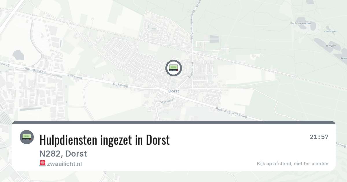 Hulpdiensten ingezet in Dorst — 27 apr 2026 | 🚨 Zwaailicht.nl
