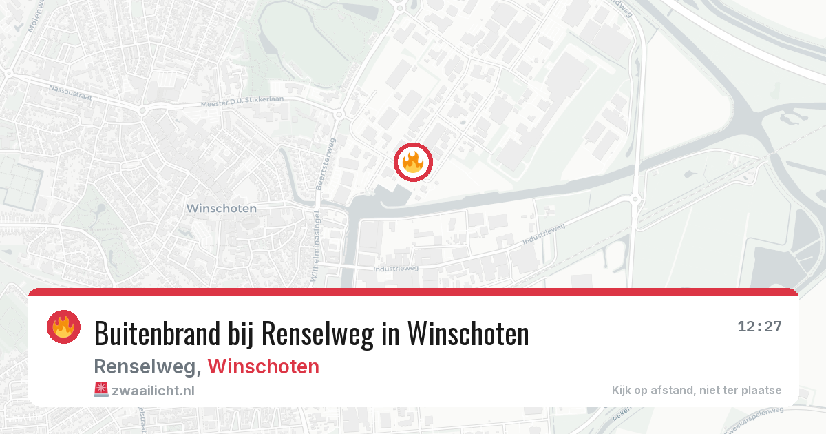 Buitenbrand bij Renselweg in Winschoten — 22 jul 2026