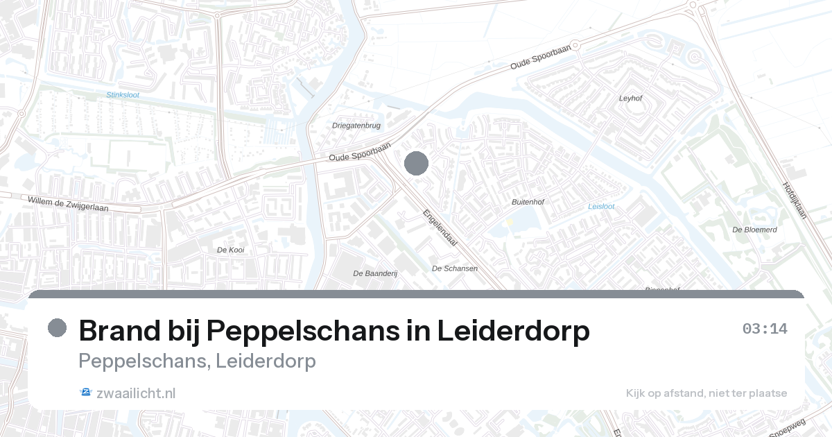 Brand bij Peppelschans in Leiderdorp — 8 mei 2026
