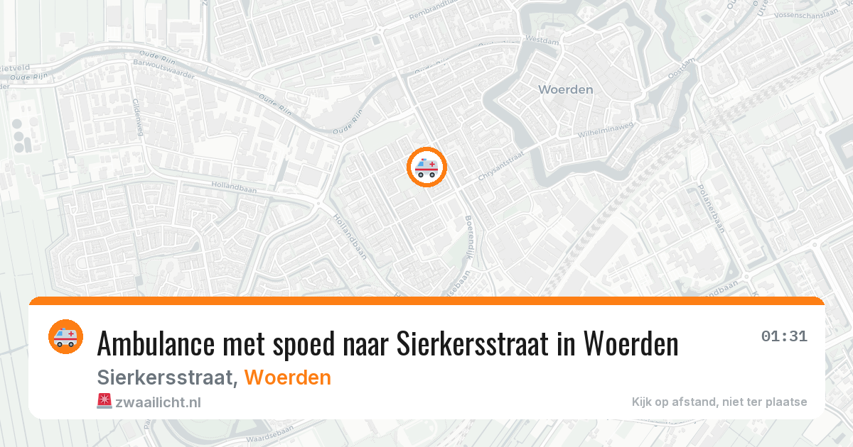 Ambulance met spoed naar Sierkersstraat in Woerden — 5 mrt 2026