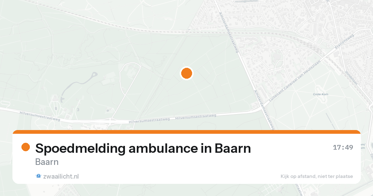 Spoedmelding ambulance in Baarn — 24 aug 2026