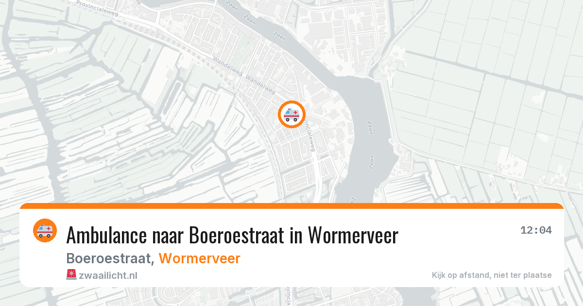 Ambulance naar Boeroestraat in Wormerveer — 18 mrt 2026