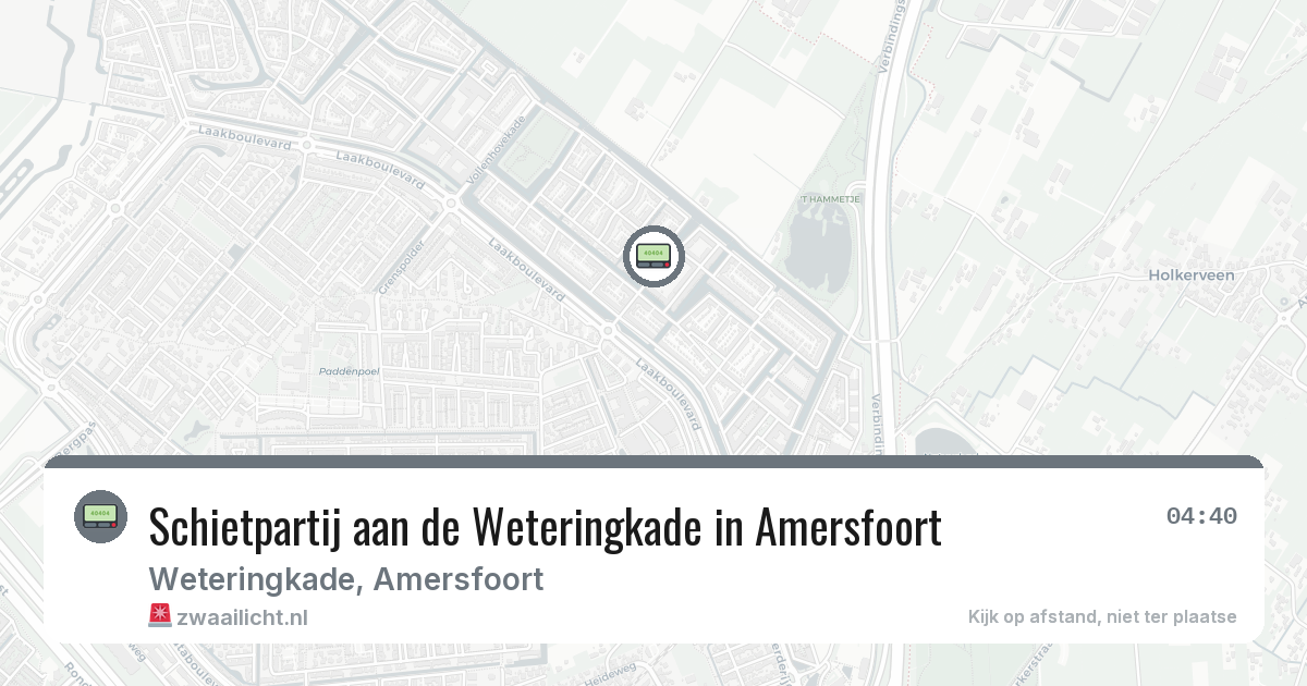 Schietpartij aan de Weteringkade in Amersfoort — 7 jul 2026