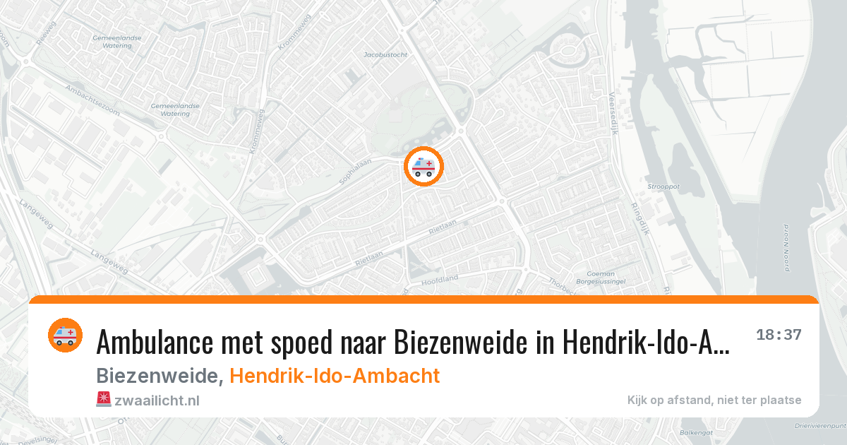 Ambulance met spoed naar Biezenweide in Hendrik-Ido-Ambacht — 5 jun 2026