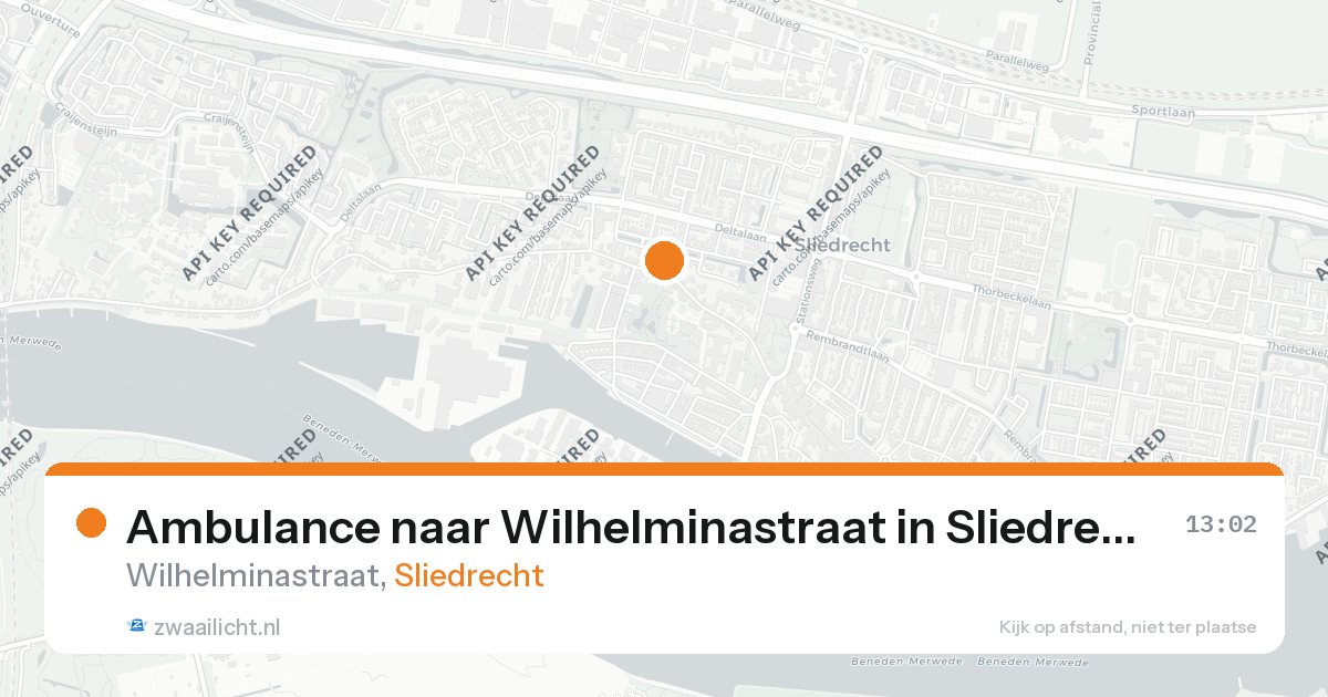 Ambulance naar Wilhelminastraat in Sliedrecht — 19 jun 2026