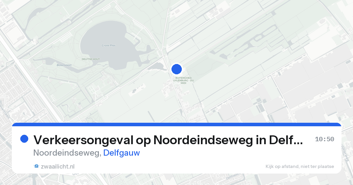 Verkeersongeval op Noordeindseweg in Delfgauw — 24 aug 2026