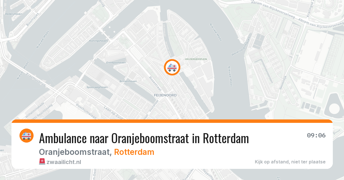 Ambulance naar Oranjeboomstraat in Rotterdam — 12 jul 2026