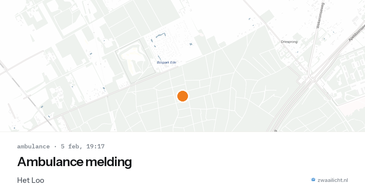 Ambulance melding — 5 feb 2026