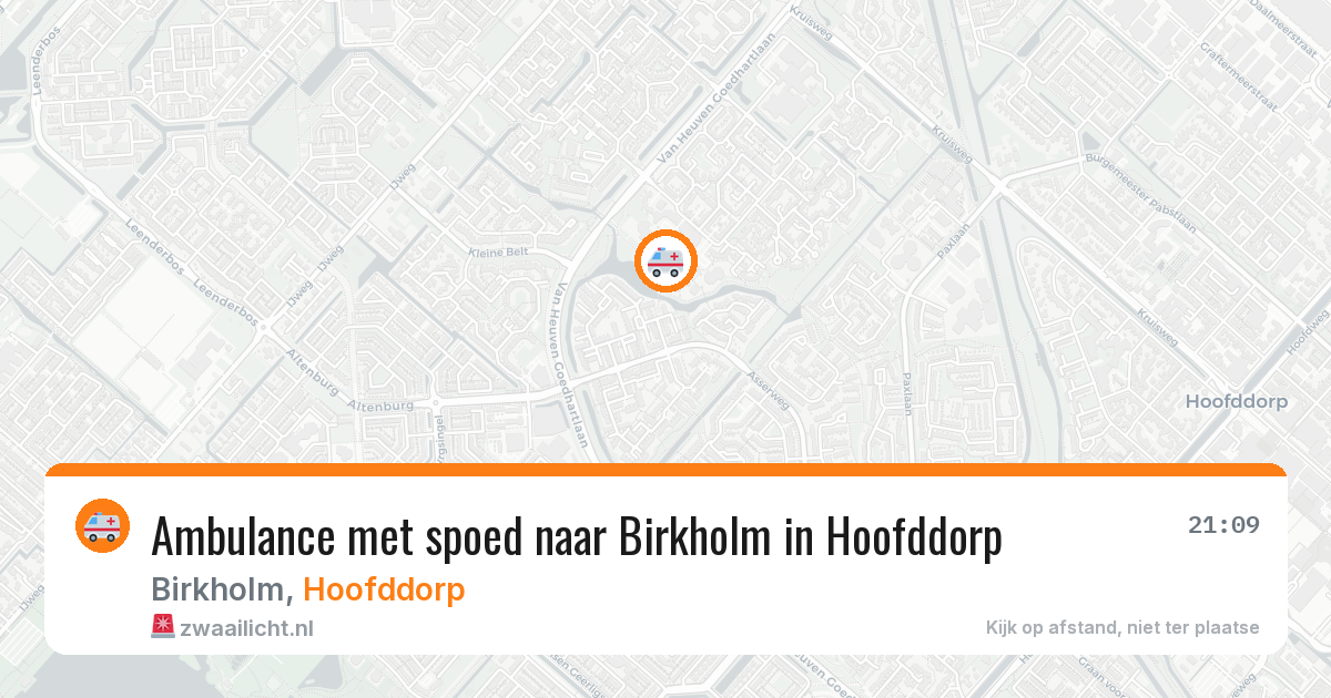 Ambulance met spoed naar Birkholm in Hoofddorp — 21 mrt 2026