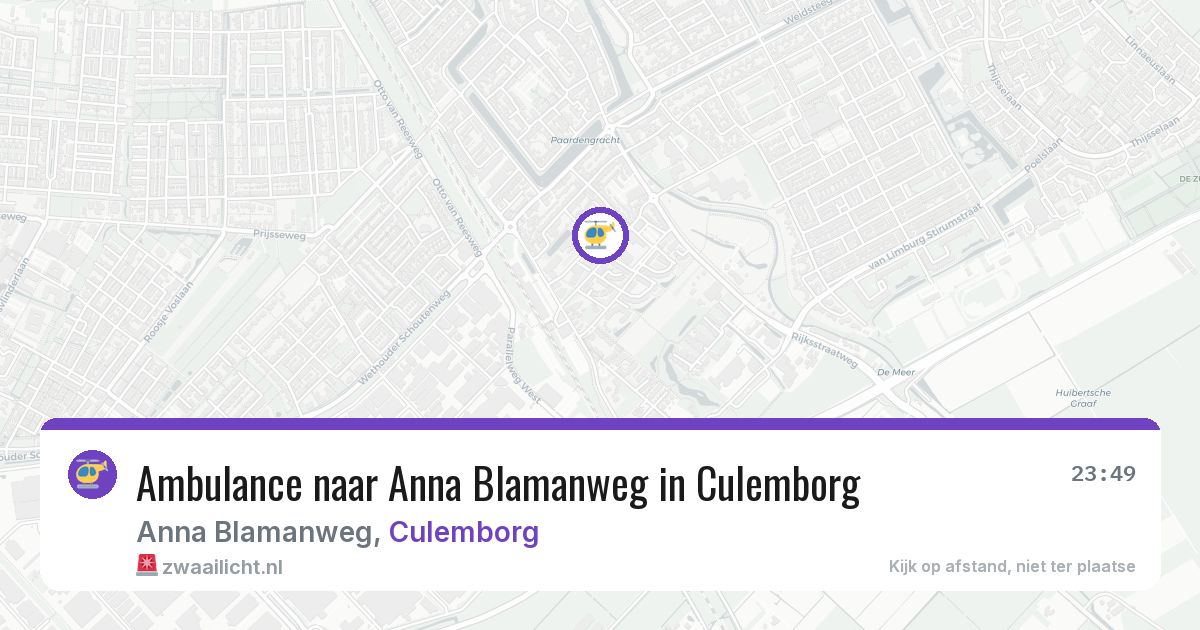 Ambulance naar Anna Blamanweg in Culemborg — 27 jun 2026