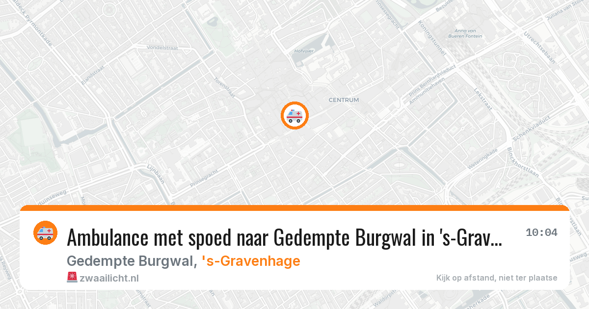 Ambulance met spoed naar Gedempte Burgwal in 's-Gravenhage — 16 mei 2026