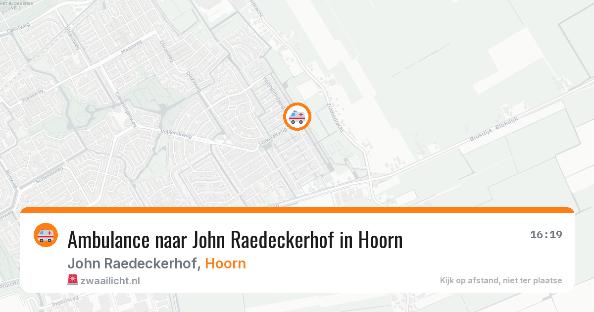 Ambulance naar John Raedeckerhof in Hoorn — 11 aug 2026
