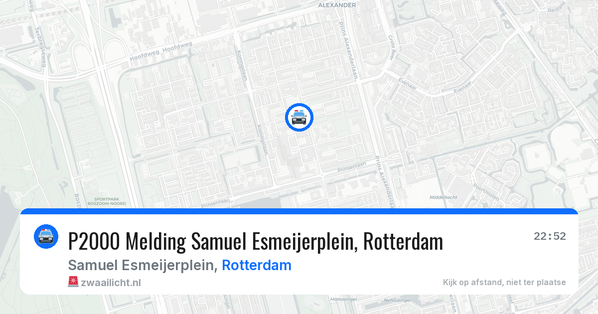 P2000 Melding Samuel Esmeijerplein, Rotterdam — 8 jul 2026
