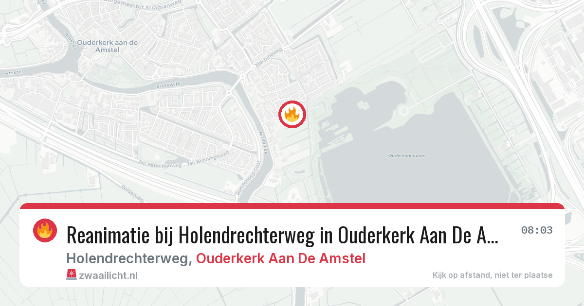 Reanimatie bij Holendrechterweg in Ouderkerk Aan De Amstel — 23 jul 2026