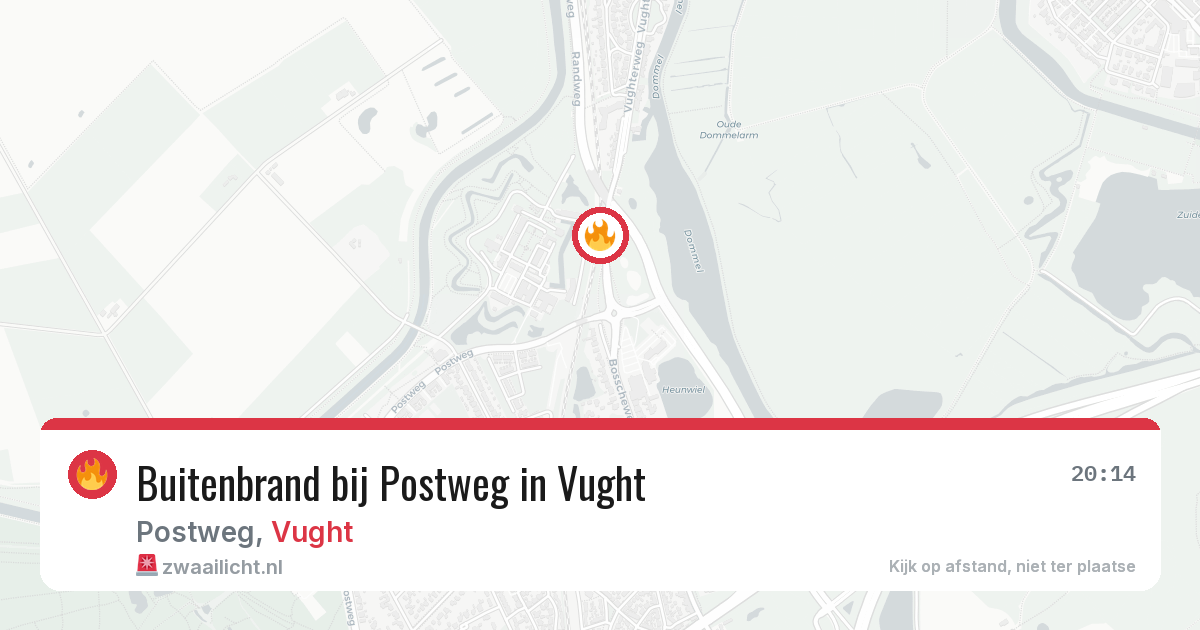 Buitenbrand bij Postweg in Vught — 12 jul 2026