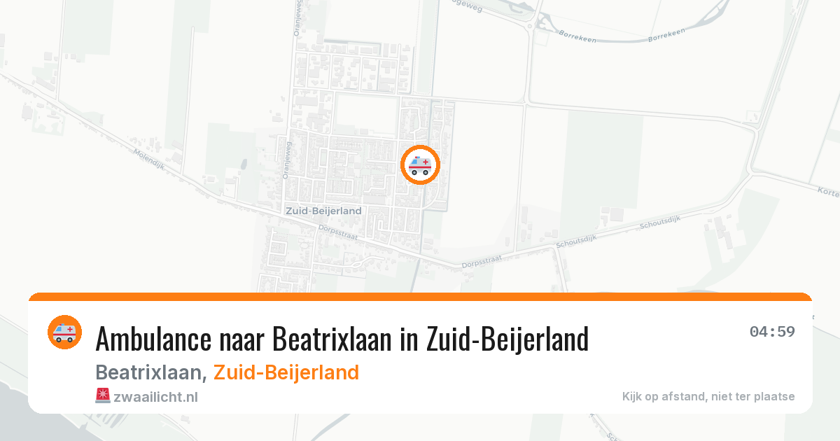 Ambulance naar Beatrixlaan in Zuid-Beijerland — 25 apr 2026