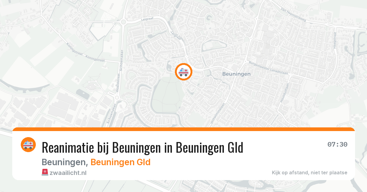 Reanimatie bij Beuningen in Beuningen Gld — 7 mei 2026
