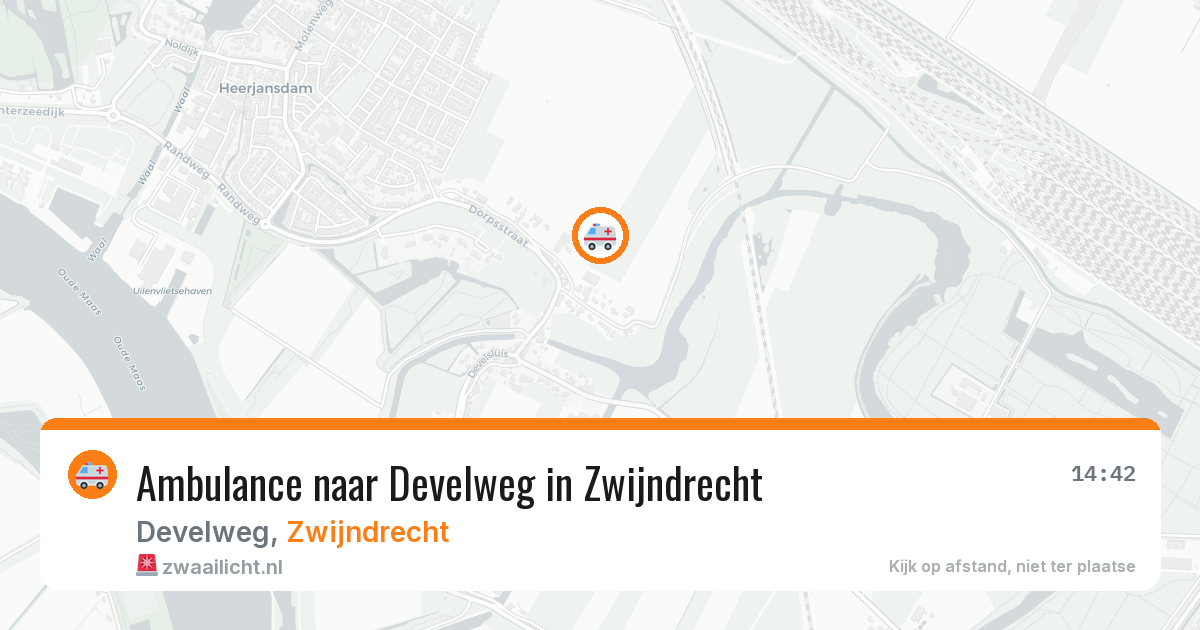 Ambulance naar Develweg in Zwijndrecht — 16 mei 2026