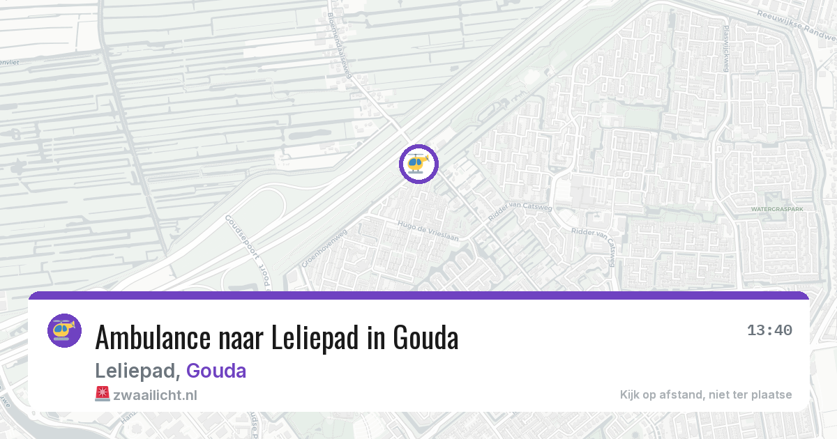 Ambulance naar Leliepad in Gouda — 7 aug 2026