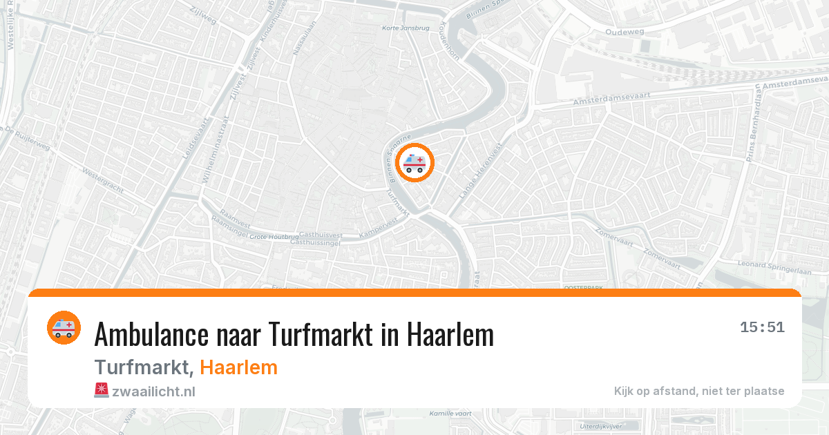 Ambulance naar Turfmarkt in Haarlem — 1 jul 2026