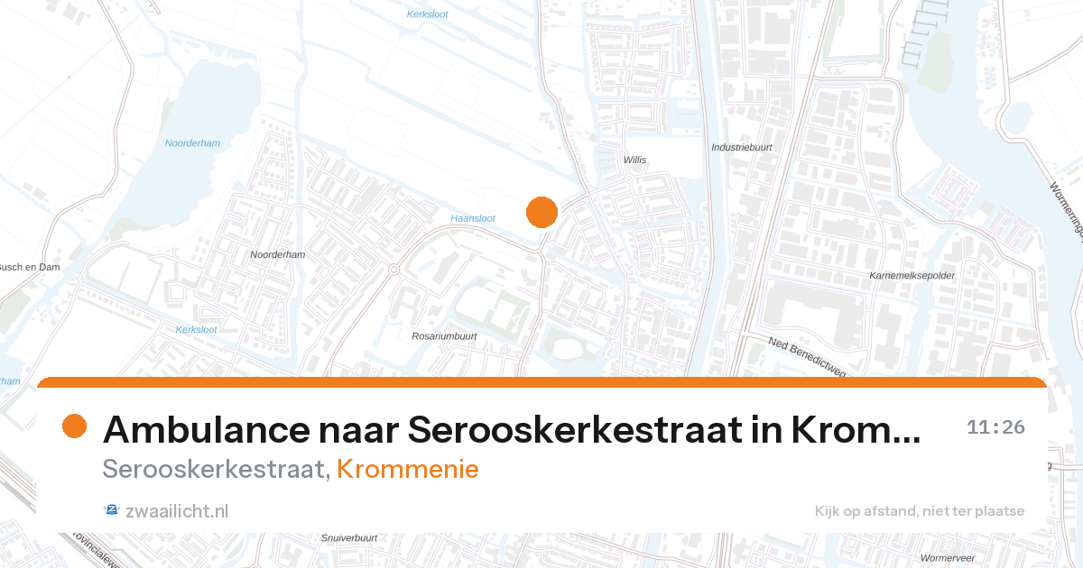 Ambulance naar Serooskerkestraat in Krommenie — 14 jun 2026