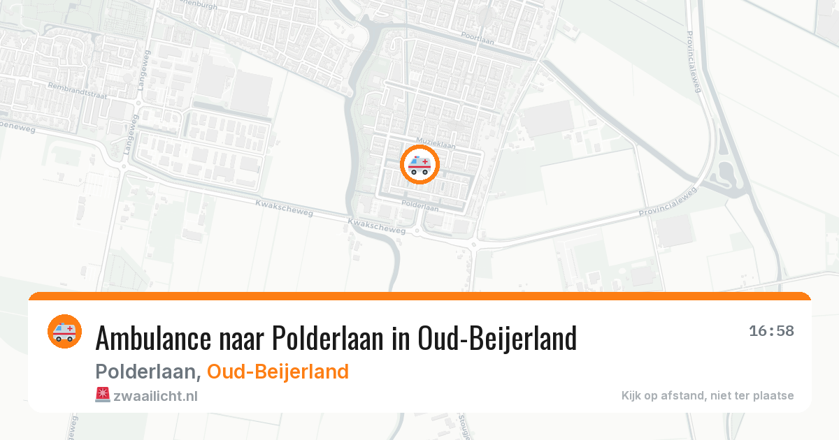 Ambulance naar Polderlaan in Oud-Beijerland — 31 mrt 2026