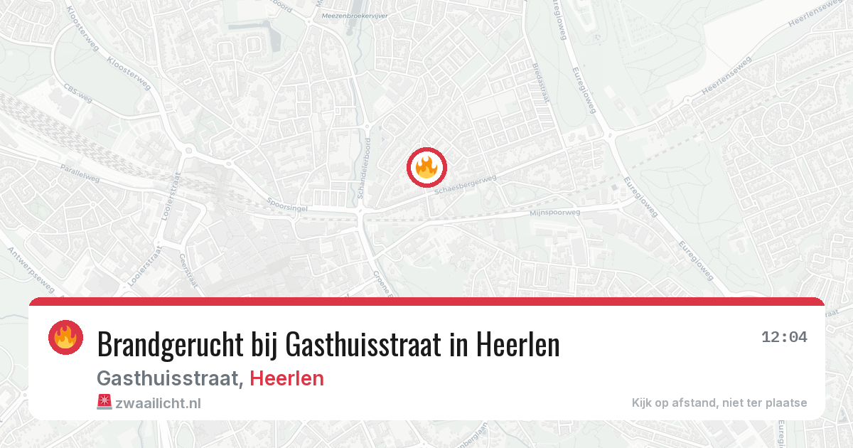 Brandgerucht bij Gasthuisstraat in Heerlen — 28 mrt 2026