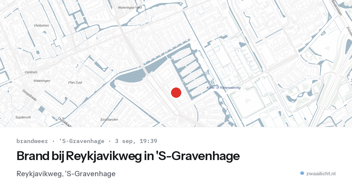 Brand bij Reykjavikweg in 'S-Gravenhage — 3 sep 2026