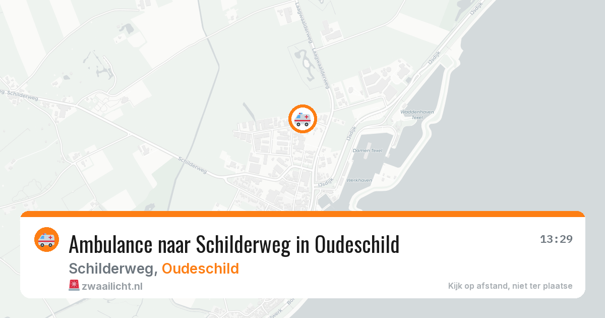Ambulance naar Schilderweg in Oudeschild — 6 jul 2026