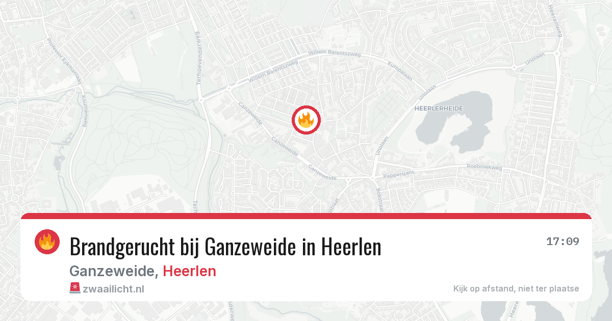 Brandgerucht bij Ganzeweide in Heerlen — 31 jul 2026