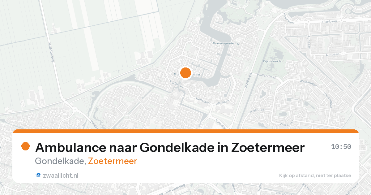 Ambulance naar Gondelkade in Zoetermeer — 15 aug 2026