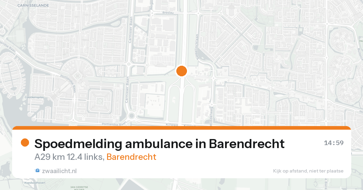 Spoedmelding ambulance in Barendrecht — 15 aug 2026
