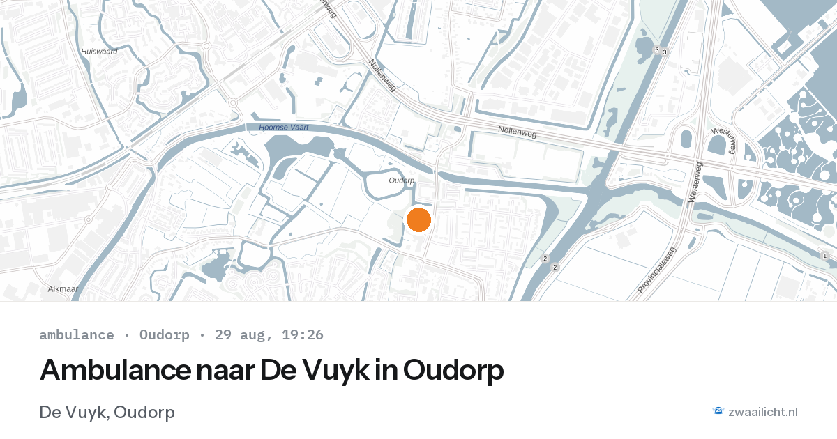 Ambulance naar De Vuyk in Oudorp — 29 aug 2026