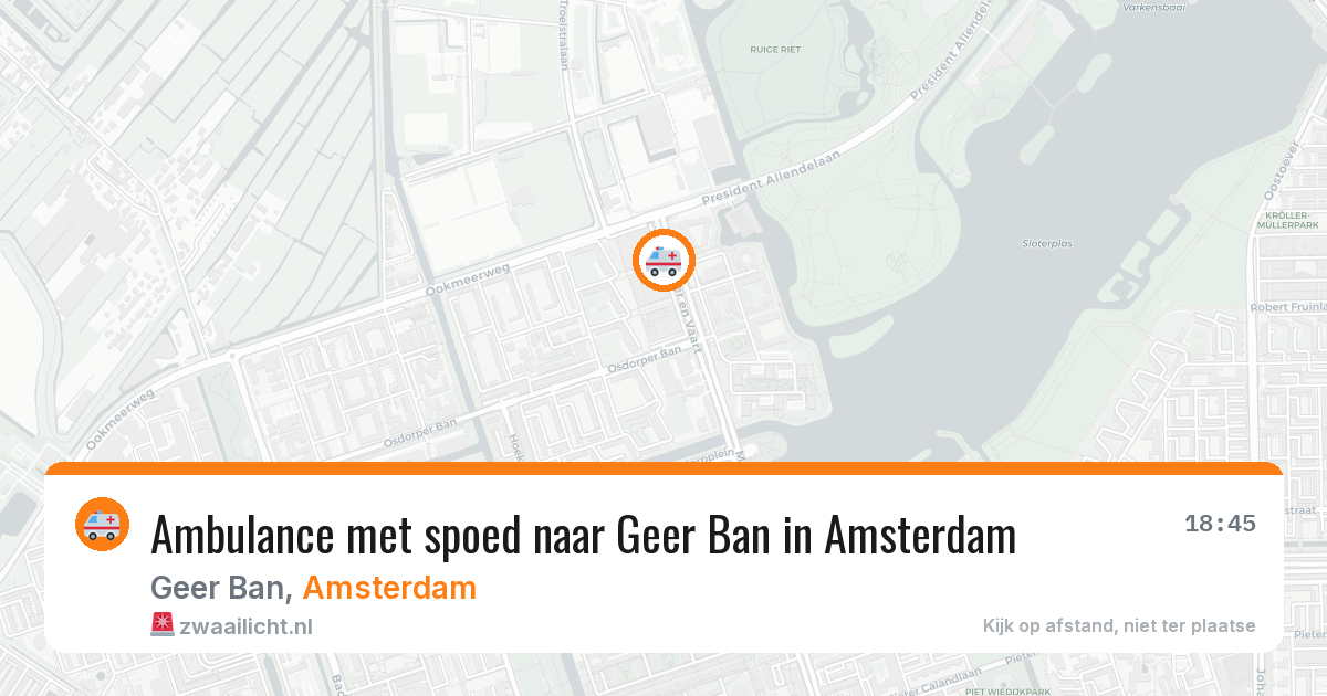 Ambulance met spoed naar Geer Ban in Amsterdam — 1 apr 2026