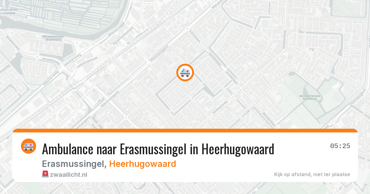 Ambulance naar Erasmussingel in Heerhugowaard — 31 jul 2026