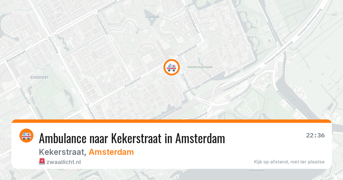 Ambulance naar Kekerstraat in Amsterdam — 13 mei 2026