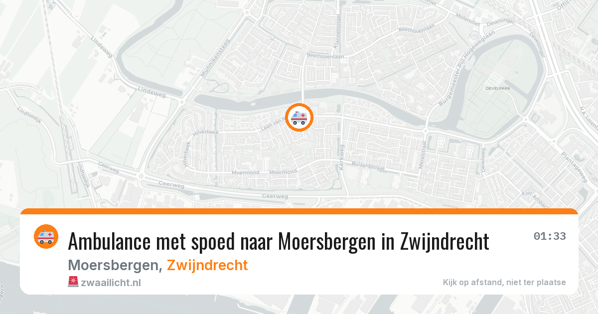 Ambulance met spoed naar Moersbergen in Zwijndrecht — 14 jul 2026
