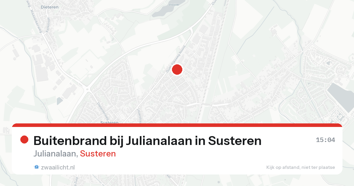 Buitenbrand bij Julianalaan in Susteren — 11 aug 2026