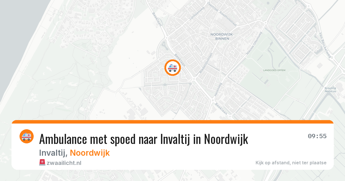 Ambulance met spoed naar Invaltij in Noordwijk — 27 jul 2026