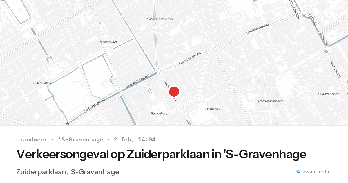 Verkeersongeval op Zuiderparklaan in 'S-Gravenhage — 2 feb 2026