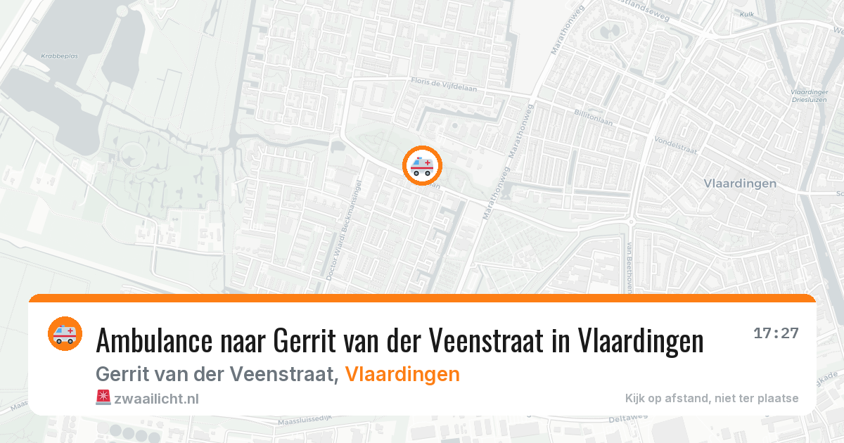 Ambulance naar Gerrit van der Veenstraat in Vlaardingen — 26 apr 2026