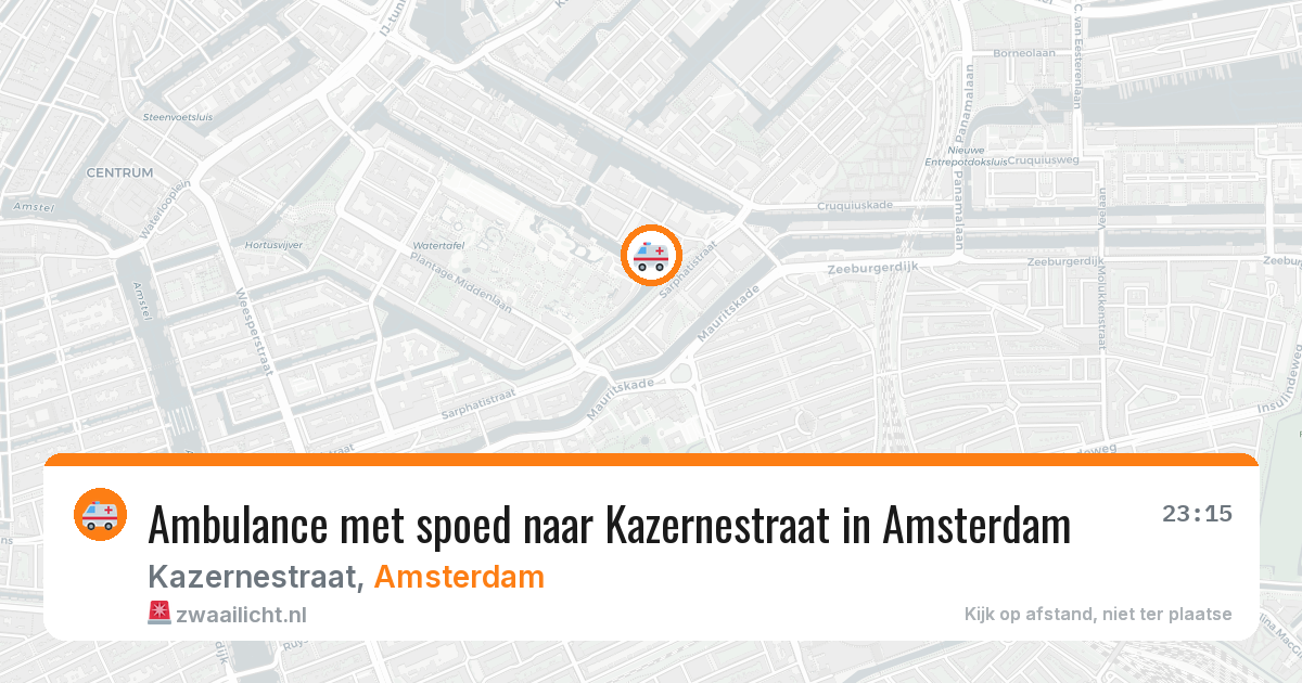 Ambulance met spoed naar Kazernestraat in Amsterdam — 2 aug 2026