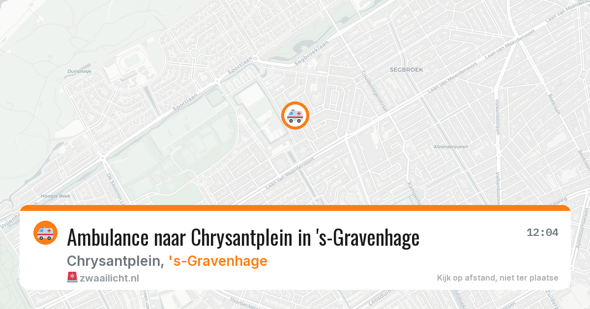Ambulance naar Chrysantplein in 's-Gravenhage — 1 jun 2026